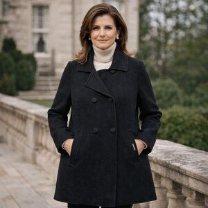 Geiger Pure Wool Peacoat Jacket Coat Medium Made in Austria